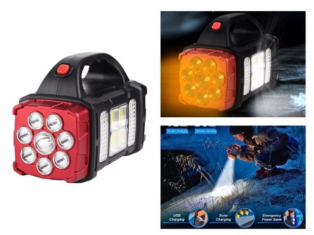 &u+ LAMPARA LINTERNA SOLAR LUZ REFLECTOR CAMPING HB-1678 